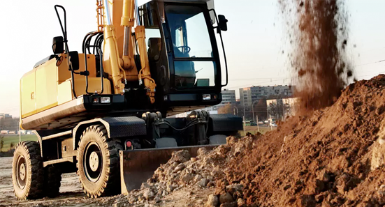 Excavator tires suitable for applications carrying high loads and working with high air pressure to deliver excellent stability