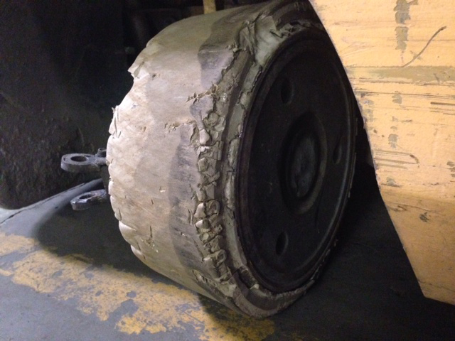 replace your forklift tires at 1-1/2" off the OD